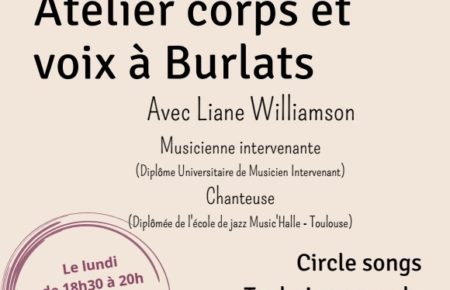 Nouveauté ateliers Corps et Voix